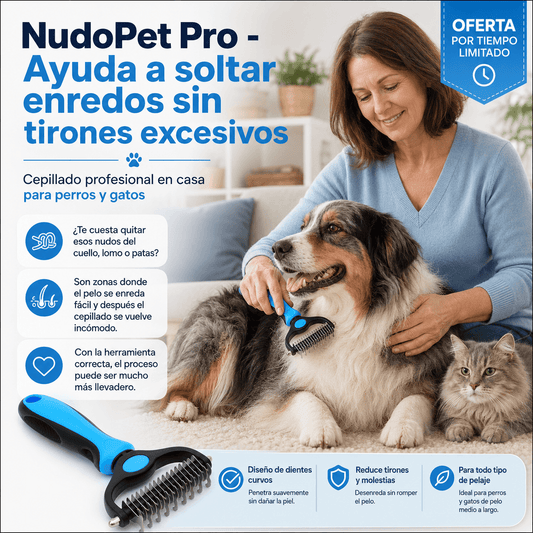 Cepillo NudoPet Pro - Ayuda a soltar enredos sin tirones excesivos