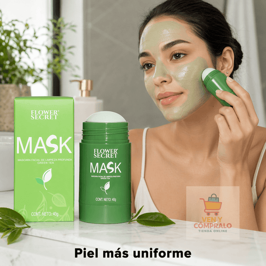 Mascarilla té verde en barra - Menos grasa, poros más limpios - PROMOCIÓN 2X1