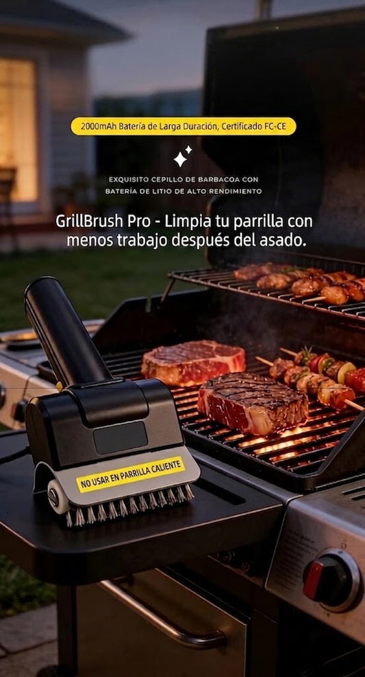 Cepillo Eléctrico GrillBrush Pro - Limpia tu parrilla con menos trabajo después del asado