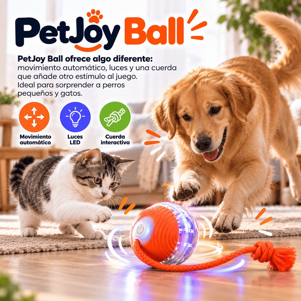 Pelota inteligente - PetJoy Ball - Un regalo diferente para sumar movimiento y diversión a sus juegos