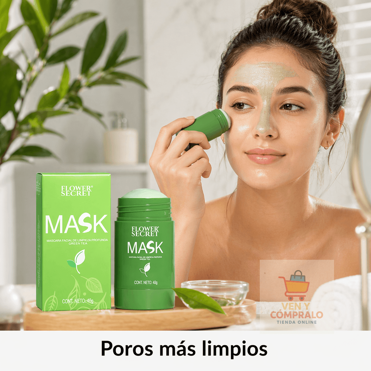Mascarilla té verde en barra - Menos grasa, poros más limpios - PROMOCIÓN 2X1