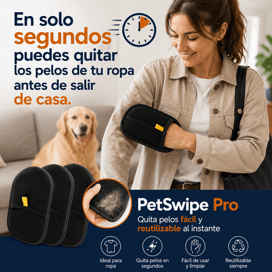 PetSwipe Pro - Quita pelos fácil y reutilizable al instante