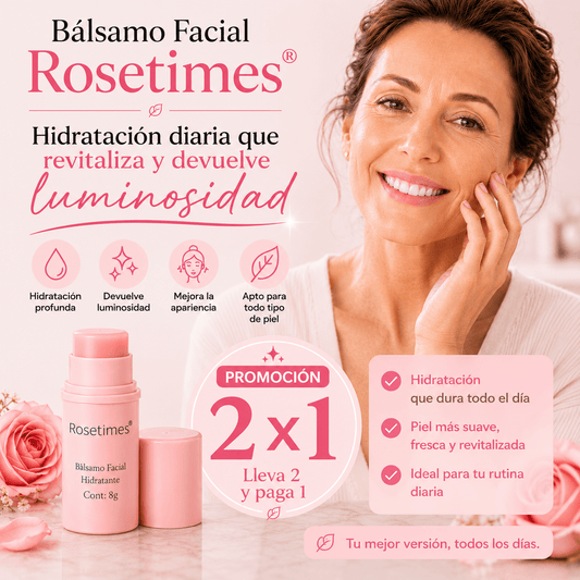 Bálsamo Facial Rosetimes - Hidratación diaria que revitaliza y devuelve luminosidad -    ¡PROMOCIÓN 2 X 1!