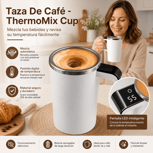 Taza De Café - ThermoMix Cup - Mezcla tus bebidas y revisa su temperatura fácilmente