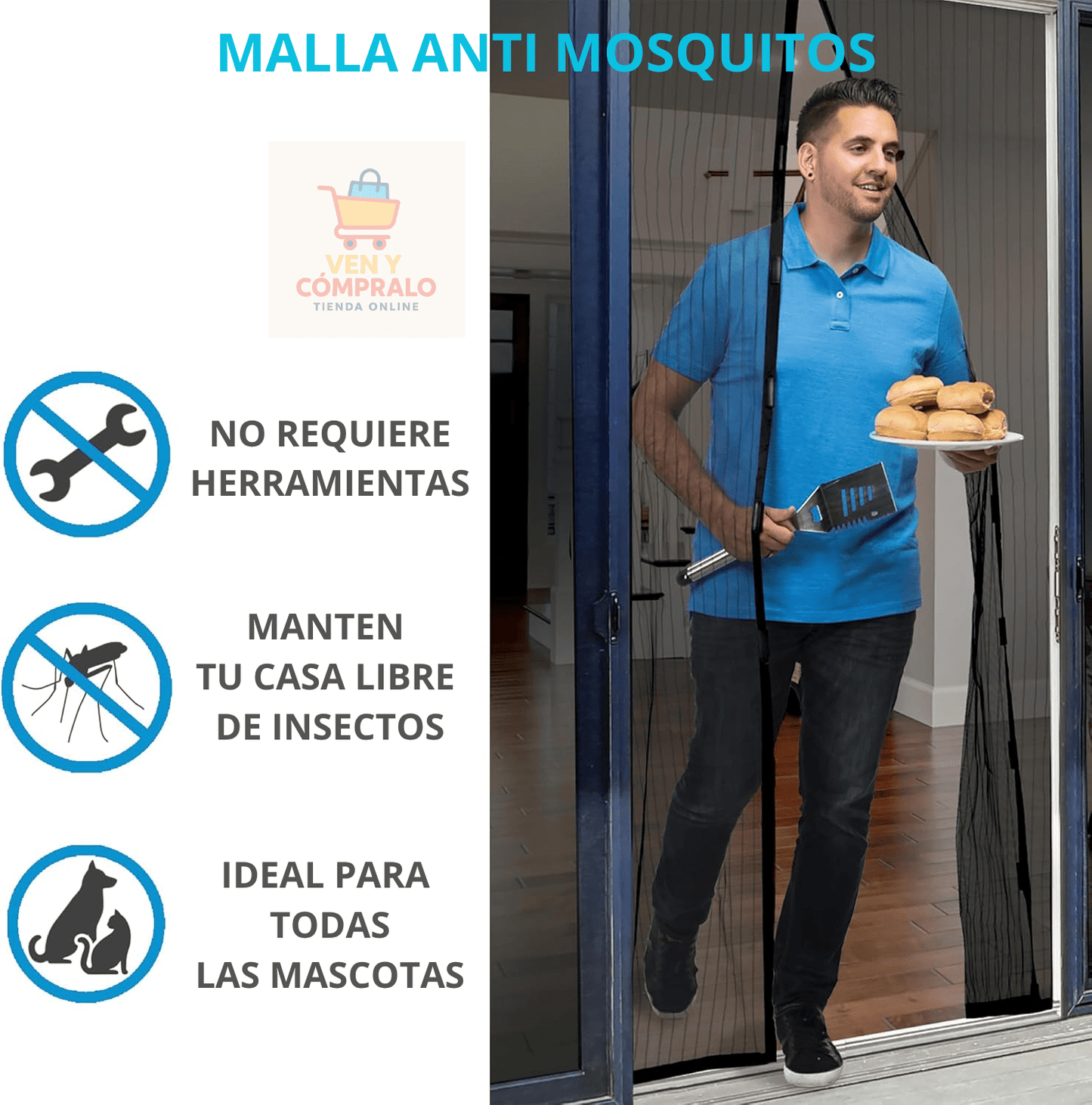 Malla Anti Mosquitos  - Disfruta en casa sin picaduras ni insectos.