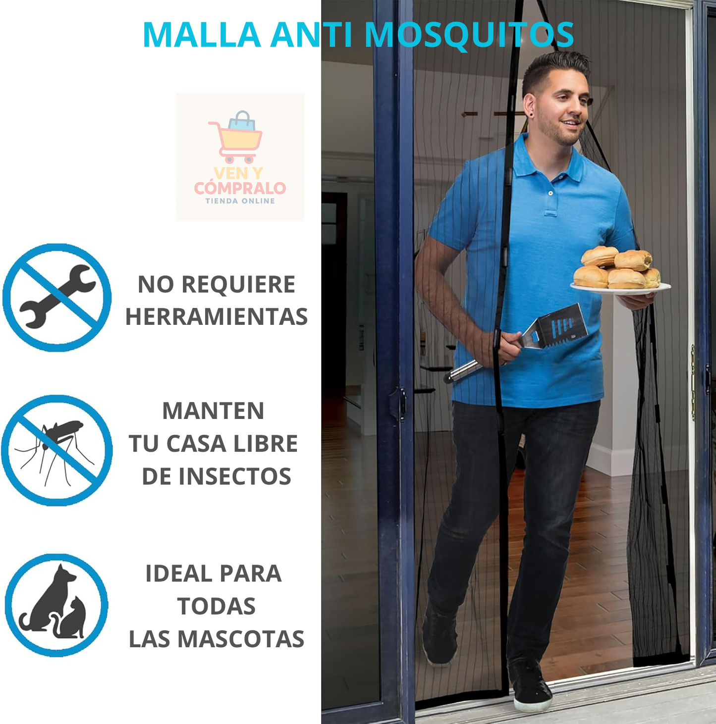 Malla Anti Mosquitos  - Disfruta en casa sin picaduras ni insectos.