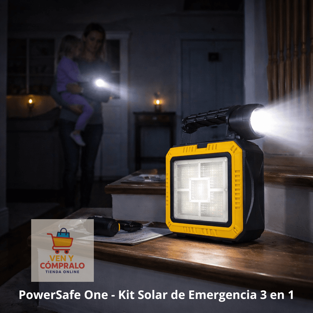 PowerSafe One - Kit Solar de Emergencia 3 en 1