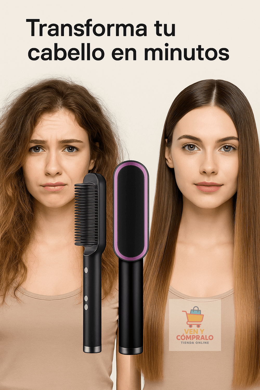 Cepillo UrbanLiss Styler - Cabello liso y ordenado en minutos desde casa