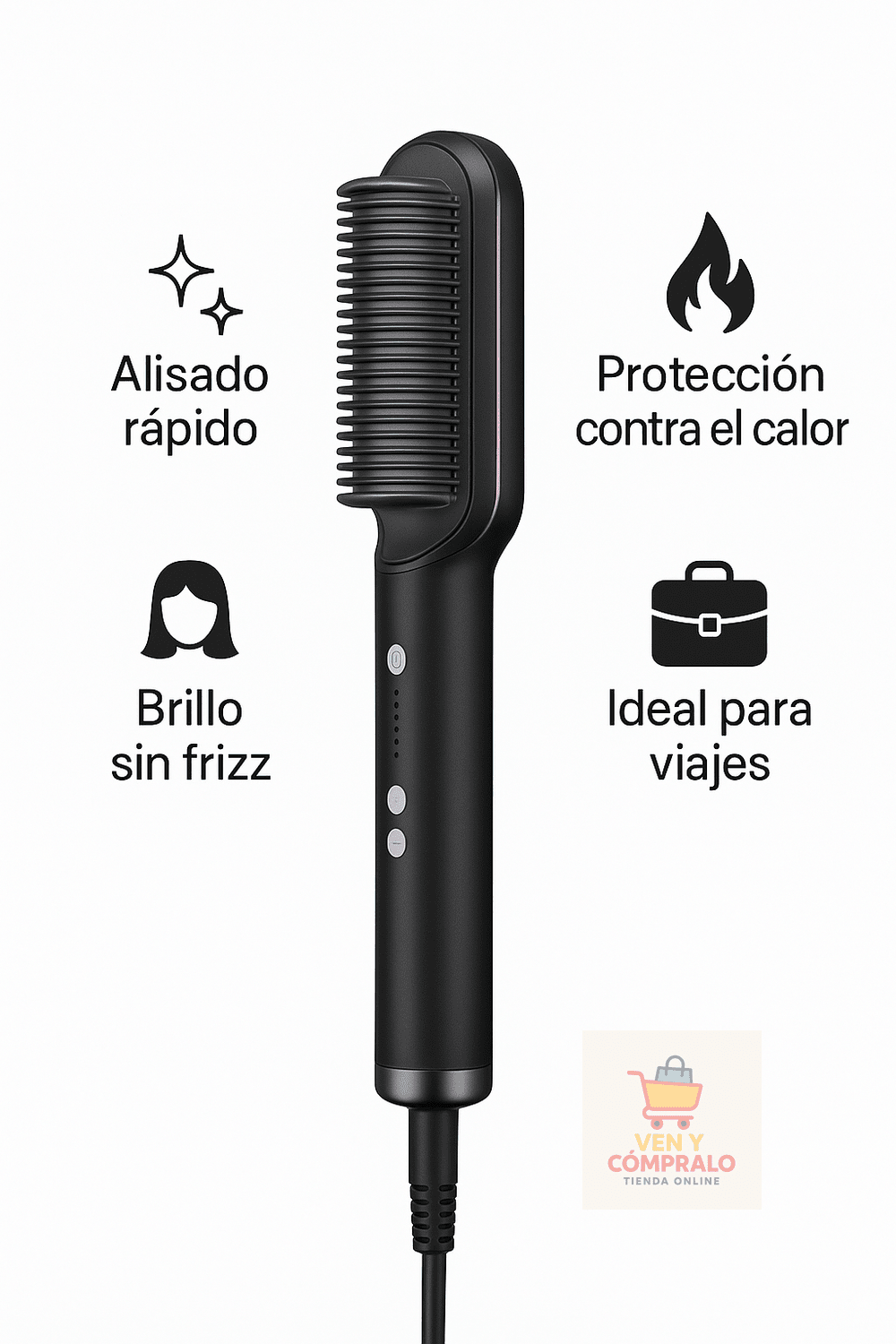 Cepillo UrbanLiss Styler - Cabello liso y ordenado en minutos desde casa