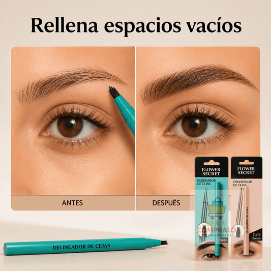 Delineador De Cejas -Rellena cejas con efecto natural pelo a pelo en minutos - Promoción 2X1